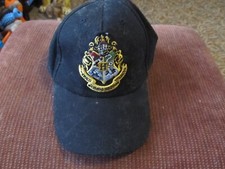 Wizarding World Of Harry Potter Hogwarts Crest Black Adjustable Hat Cap Adult