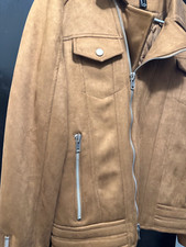 Forever 21 Mens Jacket Brown Suede Large Smoo...