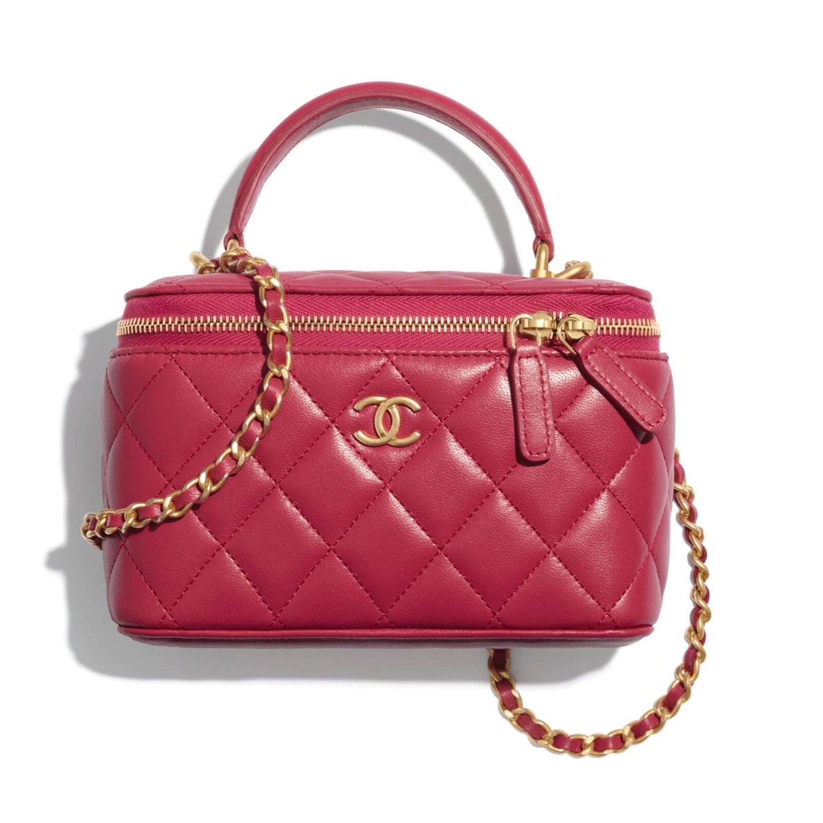 CHANEL シャネル CHANEL TRAVEL アタッシュケース Chanel 21A Pink Small Vanity With Chain Top Handle Logo Shoulder