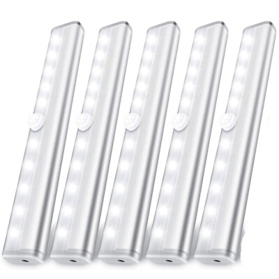 LED Motion Sensor Lights 10 LED Closet Battery Operated Night Lights Wardrobe 