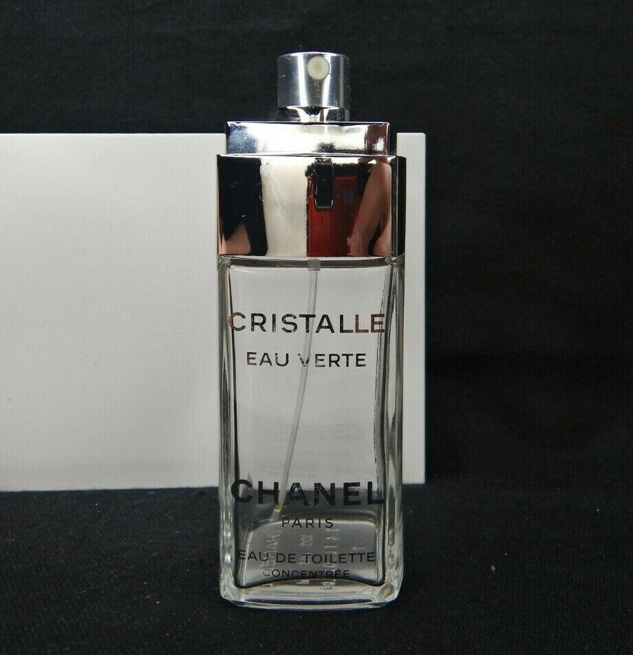EMPTY PERFUME BOTTLE Chanel Cristalle Eau Verte EDT 3.4oz - 100ml