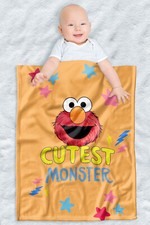 Sesame Street Fleece Baby Blanket, 30"x40", Cutest Monster