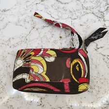 Vera Bradley Zip Around ID Wristlet Wallet RETIRED Puccinni NWOT Brown Pink
