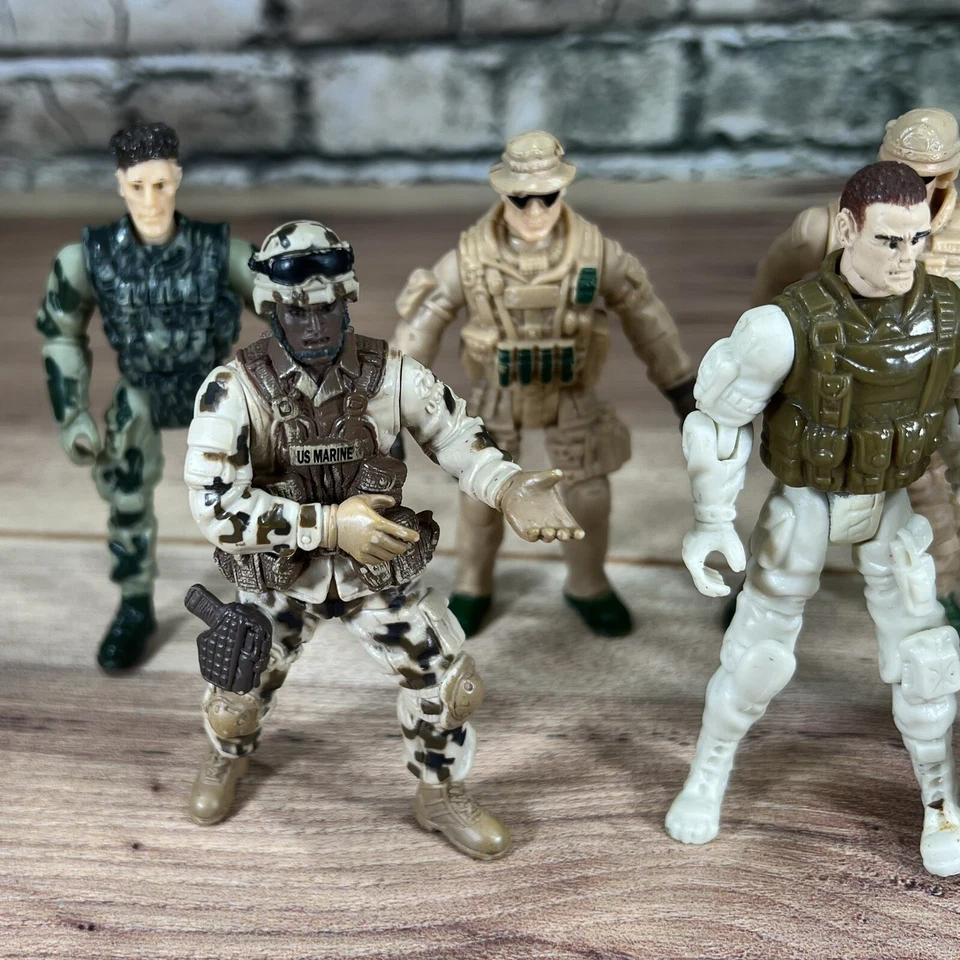 Excite U.S.M.C. Lote de 9 figuras de acción militares del ejército de 4 pulgadas de la Armada Foto 3 de 4