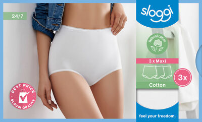Sloggi 24/7 Cotton Maxi C3P 38 - 54 Cotton 3er Pack White/Black / Skin