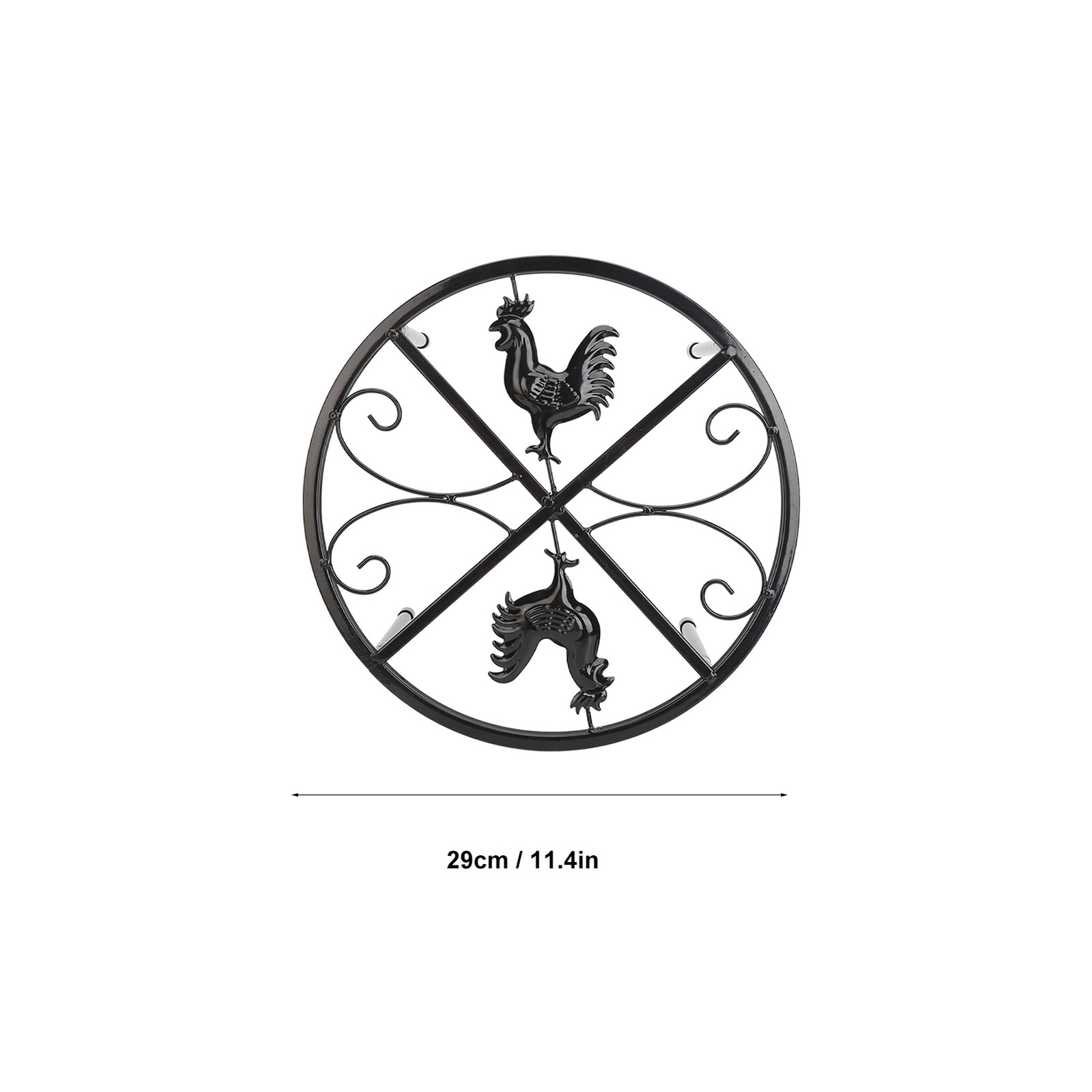 Outdoor Chicken Feeder Metal Stand Iron Flower Pot Holder Stands Round