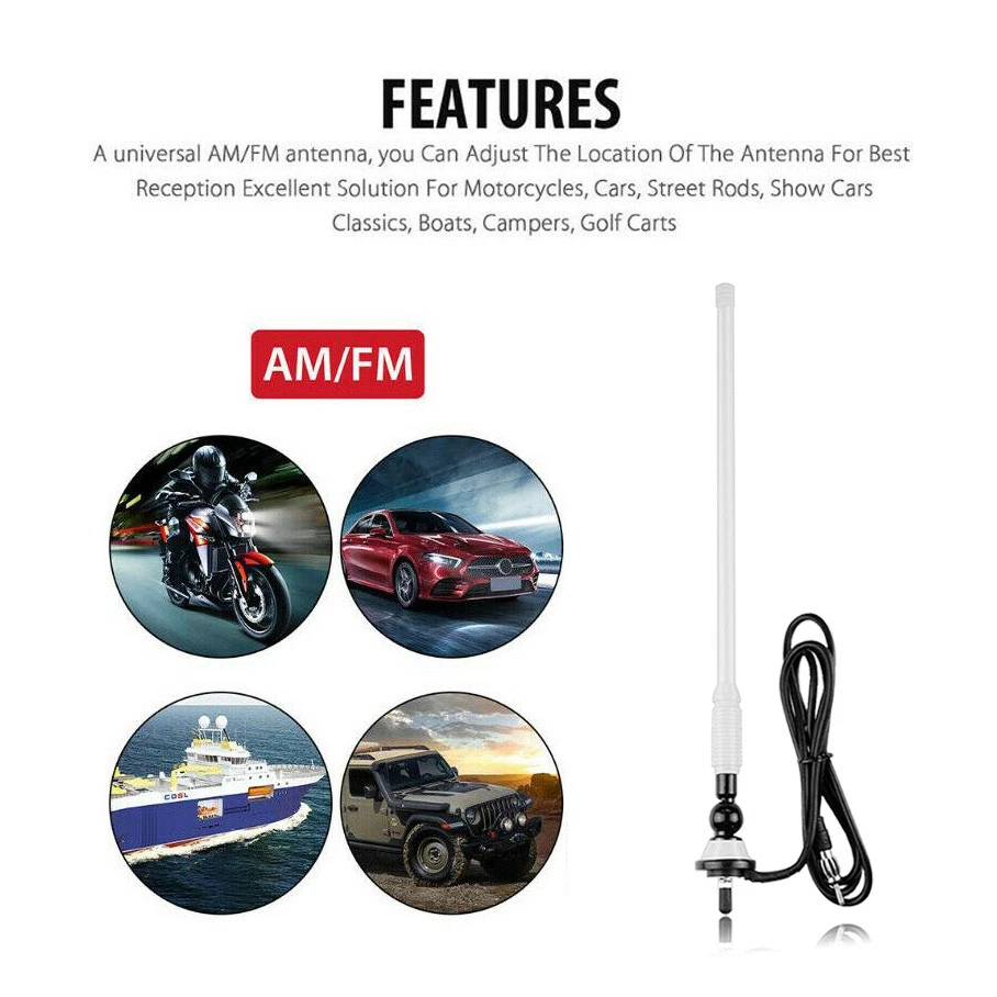 Antena de radio de barco impermeable antena de goma marina para ATV UTV coche yachet Foto 2 de 4