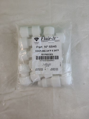 Flair-It 06846-3/4"P x 3/4"P-PEX Kupplung - MENGE 10 STÜCK - Bild 1 von 3