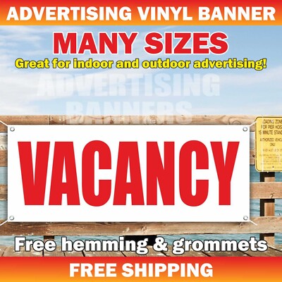 VACANCY Advertising Banner Vinyl Mesh Sign Job Hiring help wanted join our team