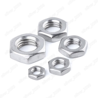 Fine Thread 316 Stainless Steel Thin Hex Nuts M6 M8 M10 M12 M14 M16 M18 M20