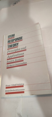 Item Response Theory: Principles and Applications book 1985/1990 HC exc. cond