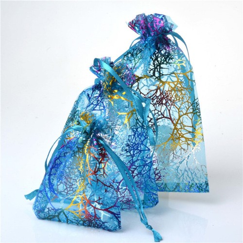 100 Pcs Partie De Bonbons ventes exceptionnelles Maille Bonbons Pochettes Organza De Bonbons
