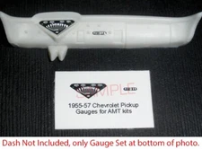 1955 - 57 CHEVROLET STEPSIDE & CAMEO PICKUP GAUGE FACES for 1/25 scale AMT—READ