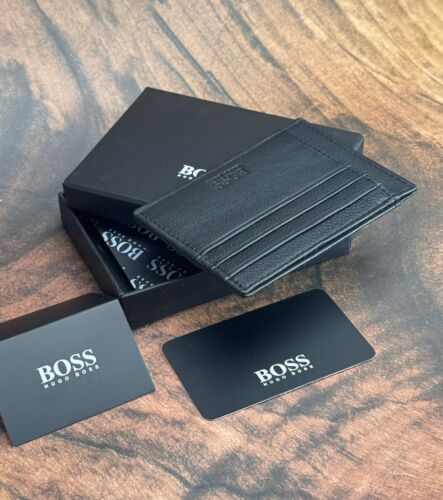 HUGO BOSS Black Genuine Leather Card Holder With 09 Card Slots - Picture 5 of 7