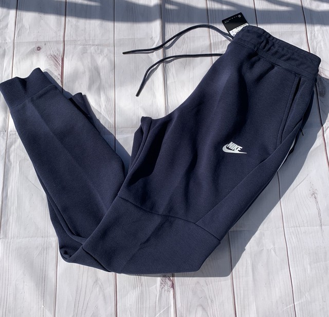 NIKE NAVY BLUE TECH FLEECE SLIM FIT MAX TAPER LEG ONLY SIZE M | eBay