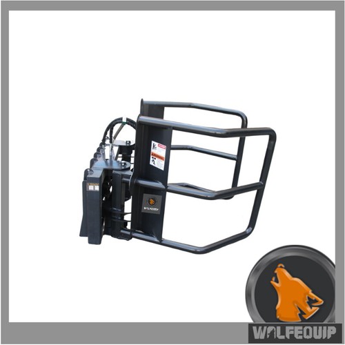 36-80'' Hay Bale Squeeze Grabber Attachment Wolfequip Skid Steer Loader ...
