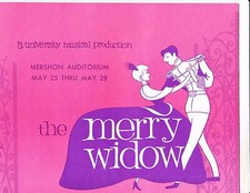 1960 OHIO STATE UNIVERSITY-Program---THE MERRY WIDOW--- Mershon Auditorium