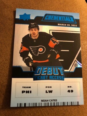 2022-23 UPPER DECK CREDENTIALS DEBUT TICKET ACCESS BLUE #165 NOAH CATES 81/99
