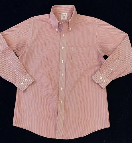 BROOKS BROTHERS 16 X 32/33 Regent Non-Iron Cotton Pin Striped Shirt