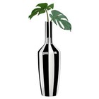 Torre & Tagus Abstract Black and White 15" Tall Ceramic Vase - Modern Decor f...