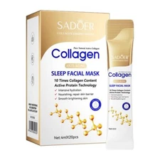 Collagen Firming Sleeping Mask 20PC/BOX Whitening Anti-Aging Skin Repair Mask::'
