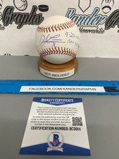DEREK LOWE NO-HITTER SIGNED AUTOGRAPHED RAWLINGS OML BASEBALL-BECKETT BAS COA
