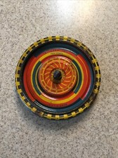 Flicker Top- Vintage-1920 Made In USA- Tin Litho Spinning Toy