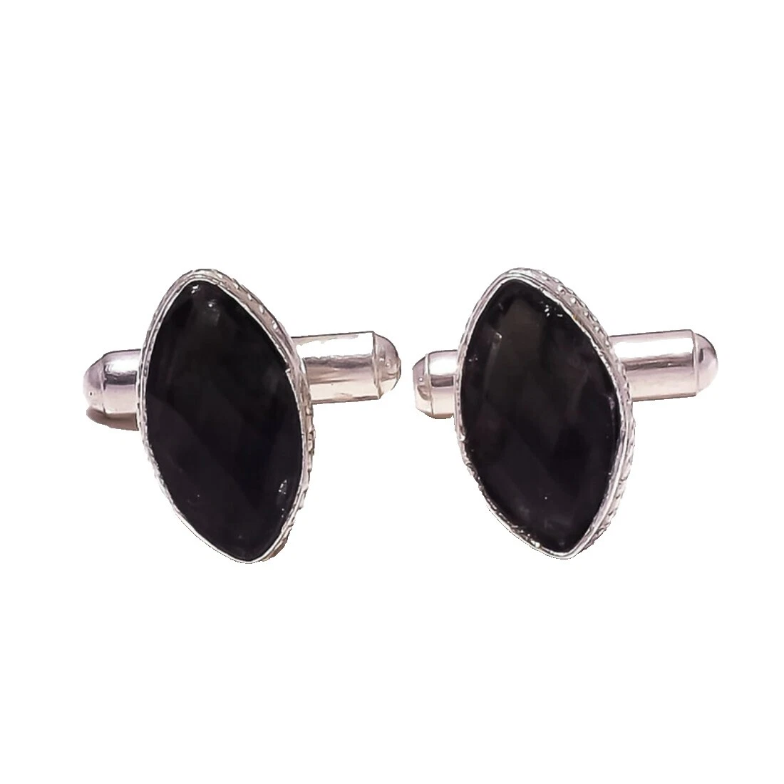 Gemelos Bañado en Plata de cuarzo para hombres