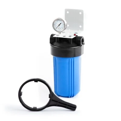 Big Blue 10" Whole House Water Filter System with Pressure Release (1" Port)