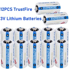 12-Pack CR123A 123A DL123 EL123 Lithium Battery 3.0V Cell Batteries for Camera