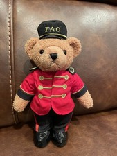 FAO Schwarz Christmas Soldier Teddy Bear Nutcracker Uniform Plush 11  TOYS R US