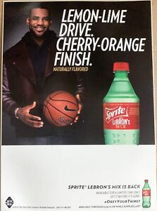 Lebron James Sprite Lebronâs Mix Sticker Unused 5 X 7 2015 Lakers Cavs Rare HTF | eBay