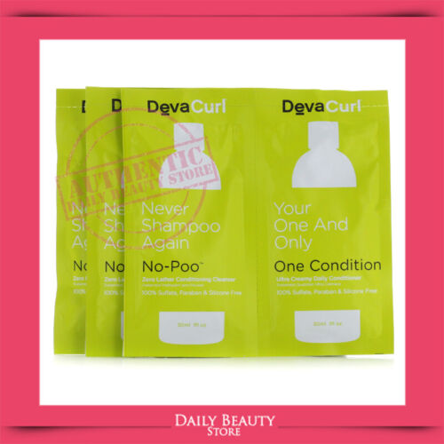 DevaCurl No-Poo & One Condition Duo 1 oz 10 échantillons NEUF À JEUN - Photo 1/1