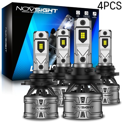 NOVSIGHT 9005 H11 LED Headlight Bulbs High Low Beam Lamp Conversion 6500K 4pcs