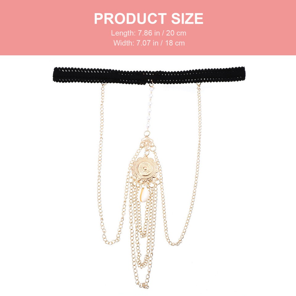 Bohemé Perlen Oberschenkelkette Silber | Vintage Beinschmuck Für Festivals & Partys