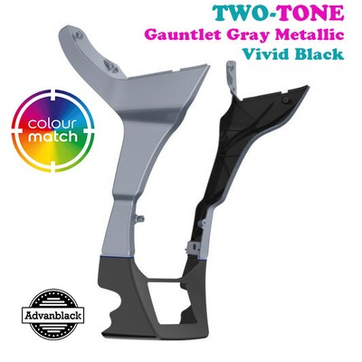 Gauntlet Gray & Vivid Black 2-Tone Fairing Spoiler Kit Fit 17+ Harley FLTRXS
