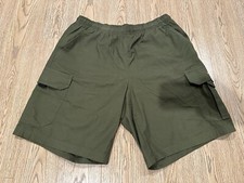 EUC Men's Vintage Nike Shorts Cargo Army Green Orange Elastic Baggy Y2K Large L