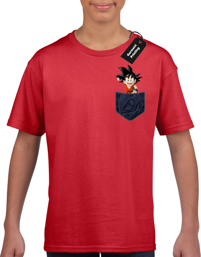 GOTEN GOKU POCKET T-SHIRT TOP SUPER 