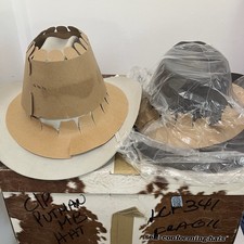 Resistol 4X 6X Beaver 7 Brown Ivory Self Conforming Cowboy Hats Set Of 2 Boxed