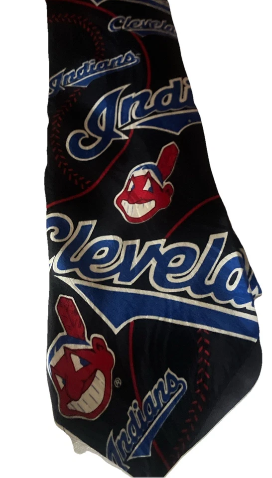 Chief Wahoo Cleveland Indians 1993 Silk Neck Tie MLB Baseball Collectible Marlin - Image 2 of 4