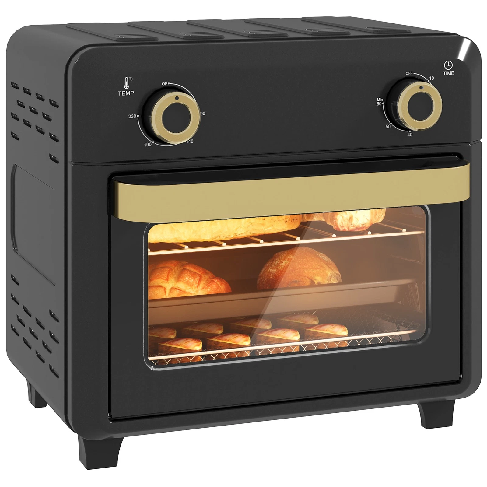 HOMCOM 10L Air Fryer Oven, Electric Oven, Grill, Roast, Bake, 1000W, Black
Opens in a new window or