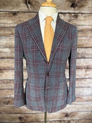 Sartorio by Kiton Wool Silk Linen Blazer Size 50 EUR (40) bs77