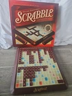 Vintage Milton Bradley Scrabble Deluxe Edition Crossword Game Rotating Red Tiles