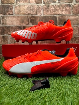 Puma evoSpeed 1.4 103262-01 Mixed Soft Ground Fußballschuh Herren UK 7,5 Lava Selten