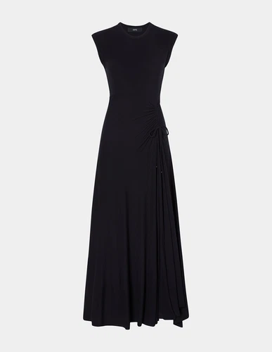 GSTQ Women's Maxi T-Shirt Dress Black Size X-Small - Picture 4 of 4
