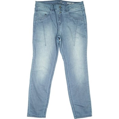 Tom Tailor W29 L28 Jeans Pants Blue White Striped Wmn Tapered Relaxed Stretch 38