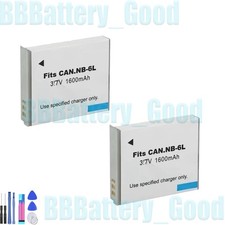 2X NB-6L Battery for Canon PowerShot SD1300 IS, SD3500 IS, SD4000 IS