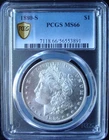 1880-S Morgan Silver Dollar - PCGS MS 66 - Gold Shield