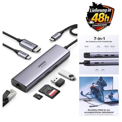 UGREEN USB-C Hub 7-in-1 4K 60 Hz HDMI Ethernet SD TF USB 3.0