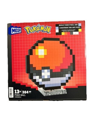 Mega Bloks Pokemon Classic Poke Ball Pixel Art 342 Piece Building Set New
